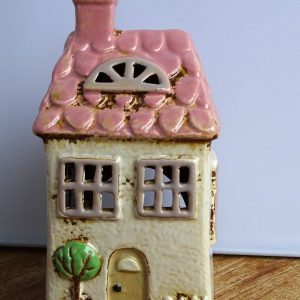 Mini waxinelichthouder huisje van Village Pottery